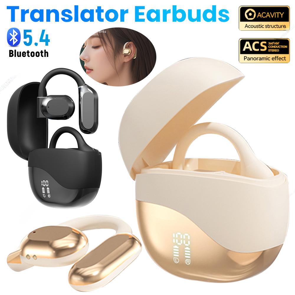 Translation Earbuds AI Earphone Translator 144 Languages Translation Earphones Bluetooth Wireless Headphones Real Time Translate