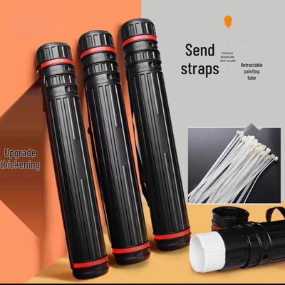 Retractable PVC Tube for Paintings & Posters with Moisture-Proof Storage and Zip Ties