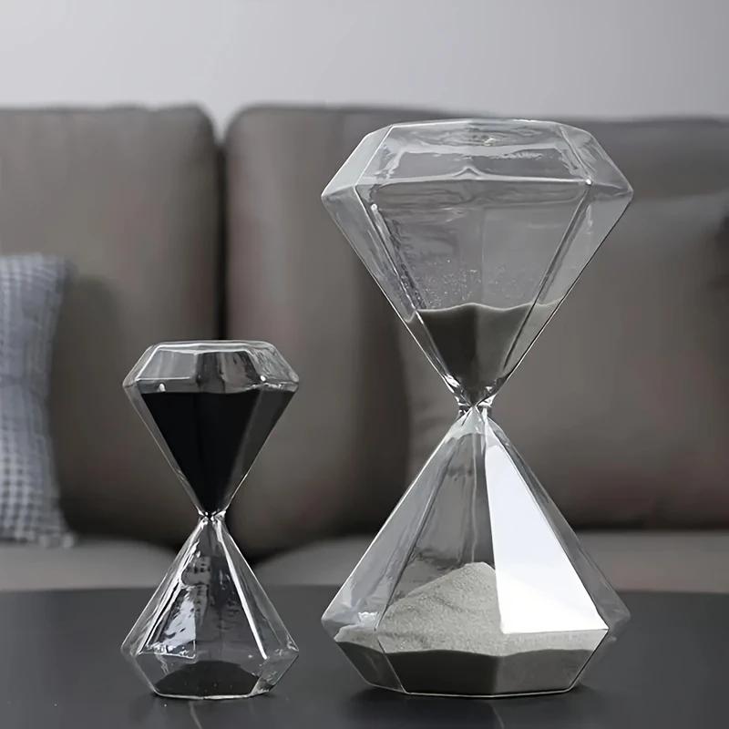 Creative Diamond Shaped Hourglass Timer 5-Minute Indoor Outdoor Multifunctional Decorative Accessories Creative Ornaments Gifts