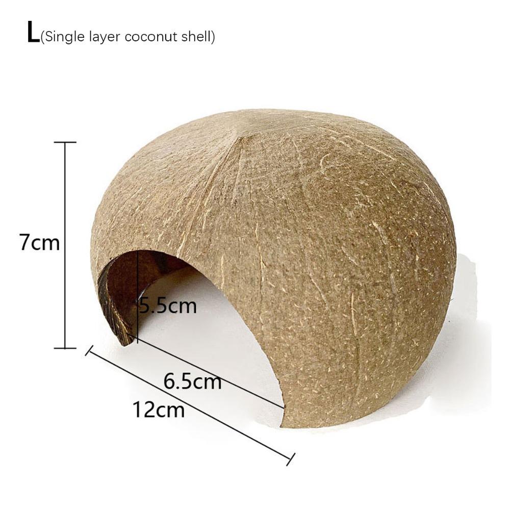 Bite-resistant Hamster Coconut Cage Small Pet Toy Guinea Pig Hideout Reptile Hide Habitat Spiders
