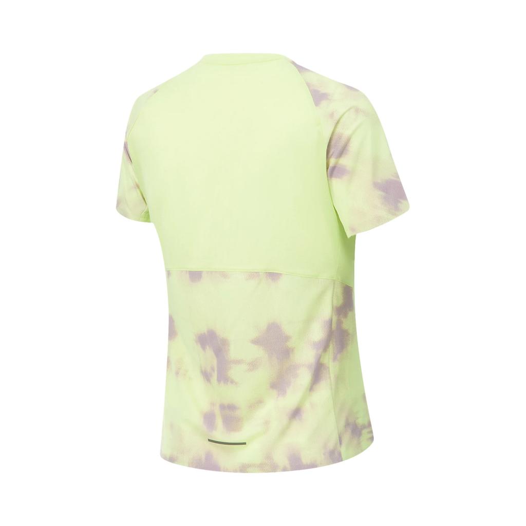 Li-Ning Full Print Letter Round Neck Breathable Versatile Short Sleeve T-Shirt Women Tops ATSV094-8