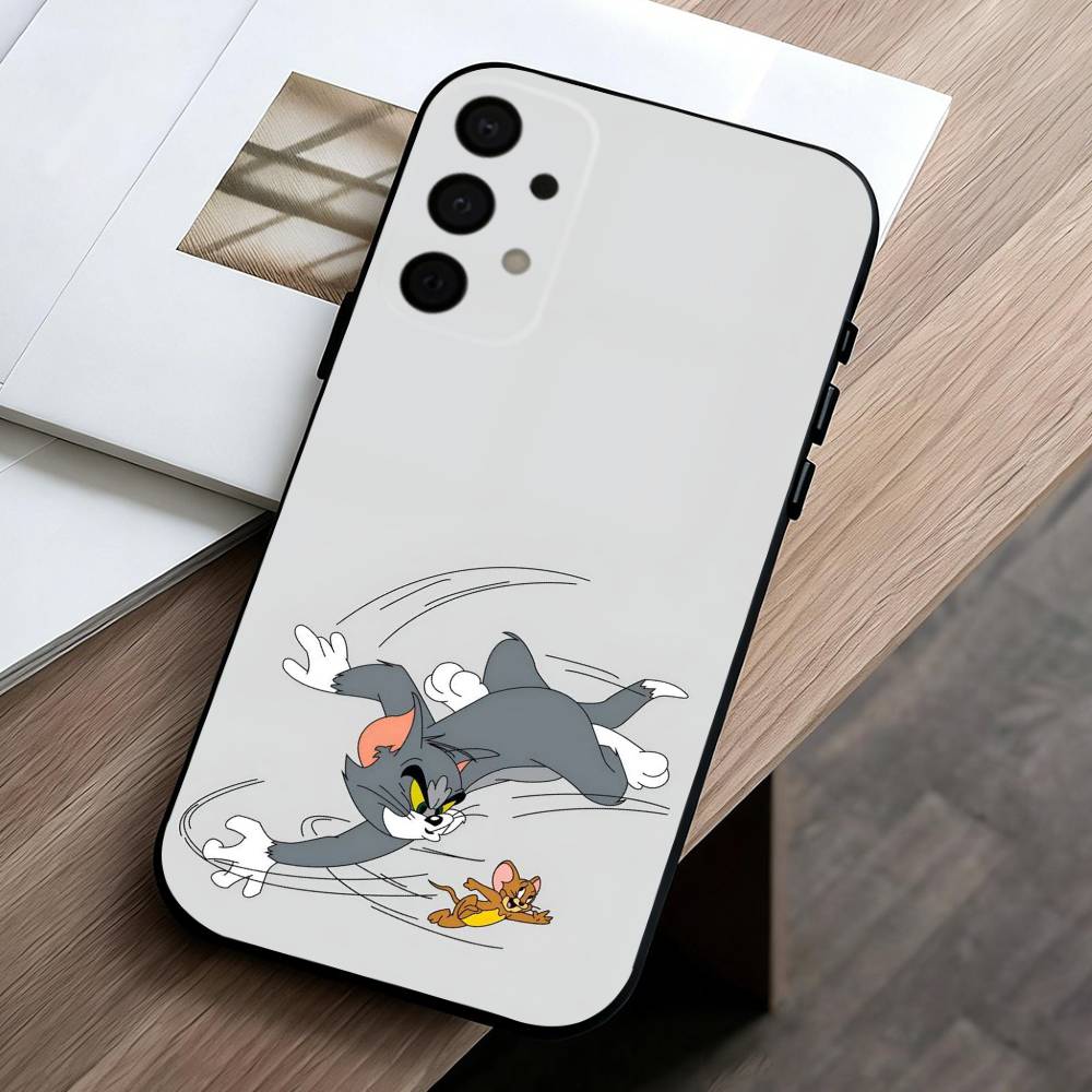 F-Funny TomS Cartoon J-JerryS  phone Case For Samsung Galaxy A73,A72,A71,A70,A53,A52,A51,Others Soft Black Shell