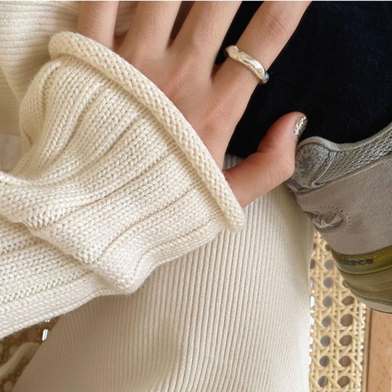 Korean-Style Irregular Pleated Open Ring: Chic, Luxurious Women's Fashion Accessory