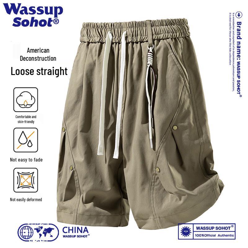 Wassup Sohot Men s Summer Drawstring Cargo Shorts 3XL
