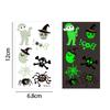 Halloween Glow In The Dark Cartoon Tattoos Stickers Luminous Temporary Face Body Art Tattoo Stickers Kids Halloween Party Props