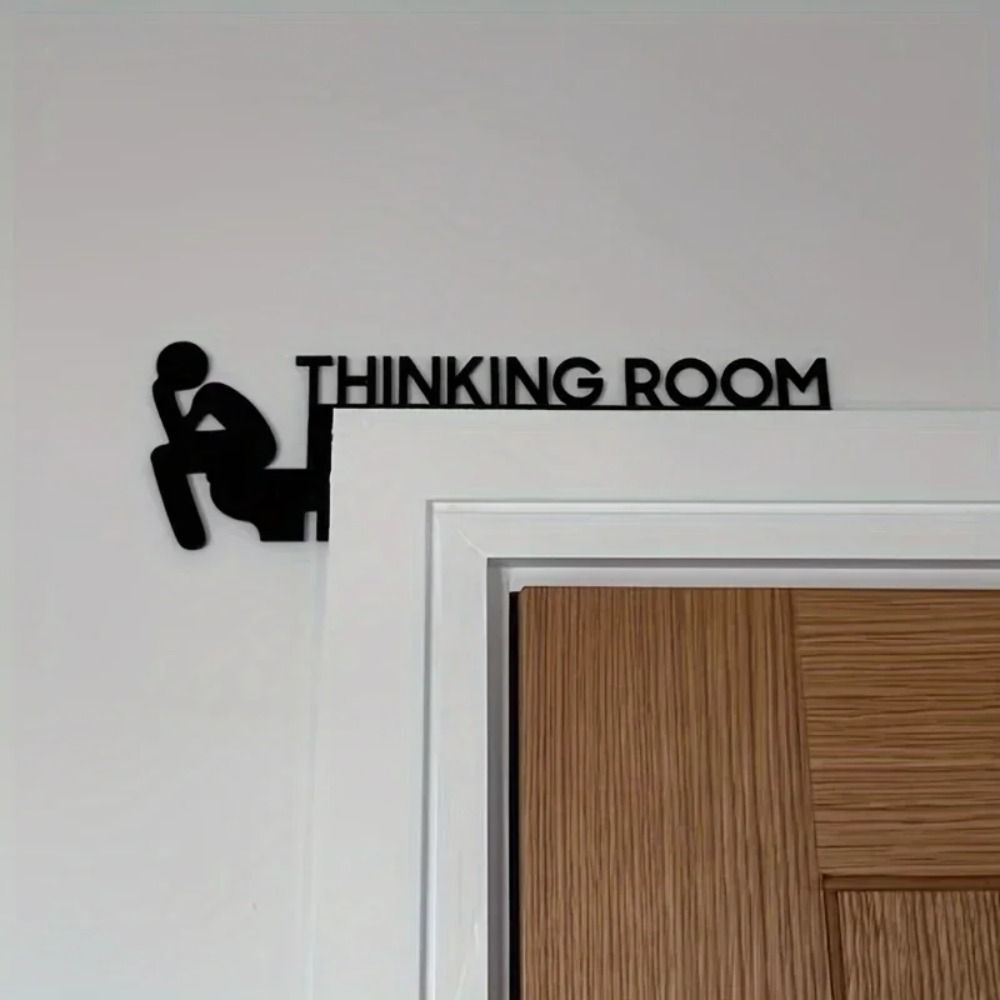 

Metal Toilet Door Sign Black Decorative Door Frame Pendant Outdoor чёрный