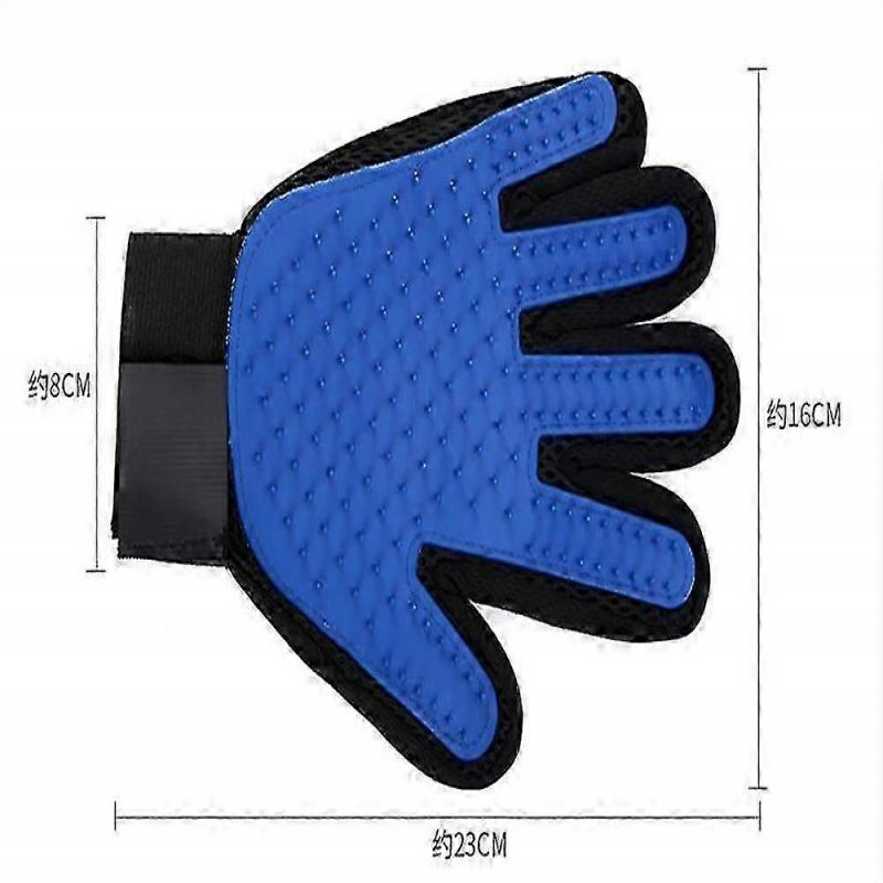 Left Hand Five Finger Deshedding Brush Glove Pet Gentle Efficient Massage Grooming