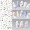 Flowers Feathers Butterflies Letters Pattern DIY Nail Art Sticker Manicure Tools
