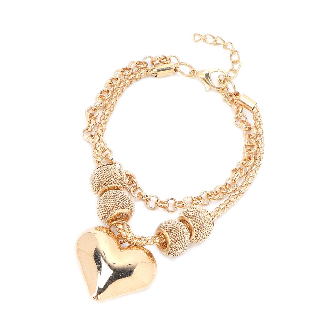 Exquisite Bracelet Personality Creativity Fashion Multi Layer Heart Shaped Bracelet for Weddings
