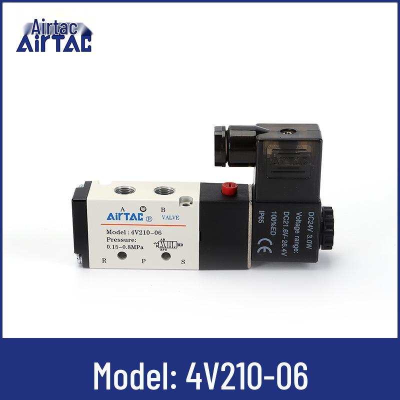 

Airtac-Style 4V210 Two-Position Five-Way Pneumatic Solenoid Reversing Valve