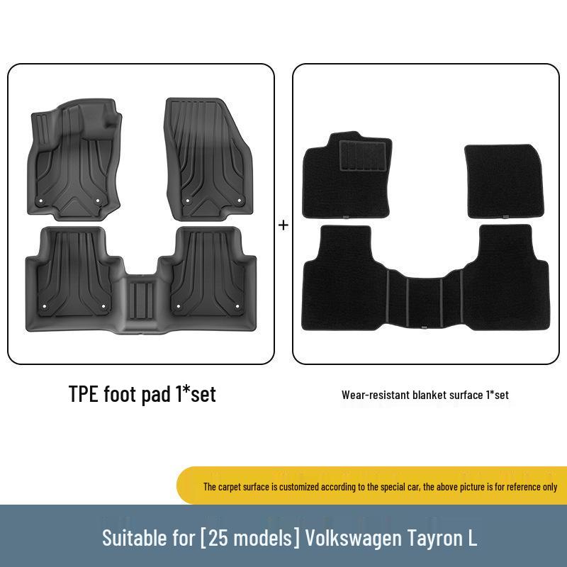Custom TPE Trunk and Floor Mats for 25 Volkswagen Tayron L Models - Durable and Wear-Resistant
