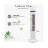 Ventilatore a Torre LED 2 Velocità Stand Ventilatore a Torre Elettrico Portatile da Pavimento per Soggiorno Camera da Letto Bianco