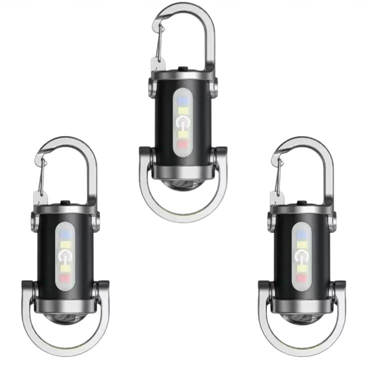 Mini USB Rechargeable LED Flashlight Keychain Portable Waterproof Camping Pocket Lamp Keyring Light Outdoor Gear