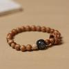 Natural Kukudo Beaded Bracelet: Retro Buddhist Unisex Stackable with High Oil Density Beads.
