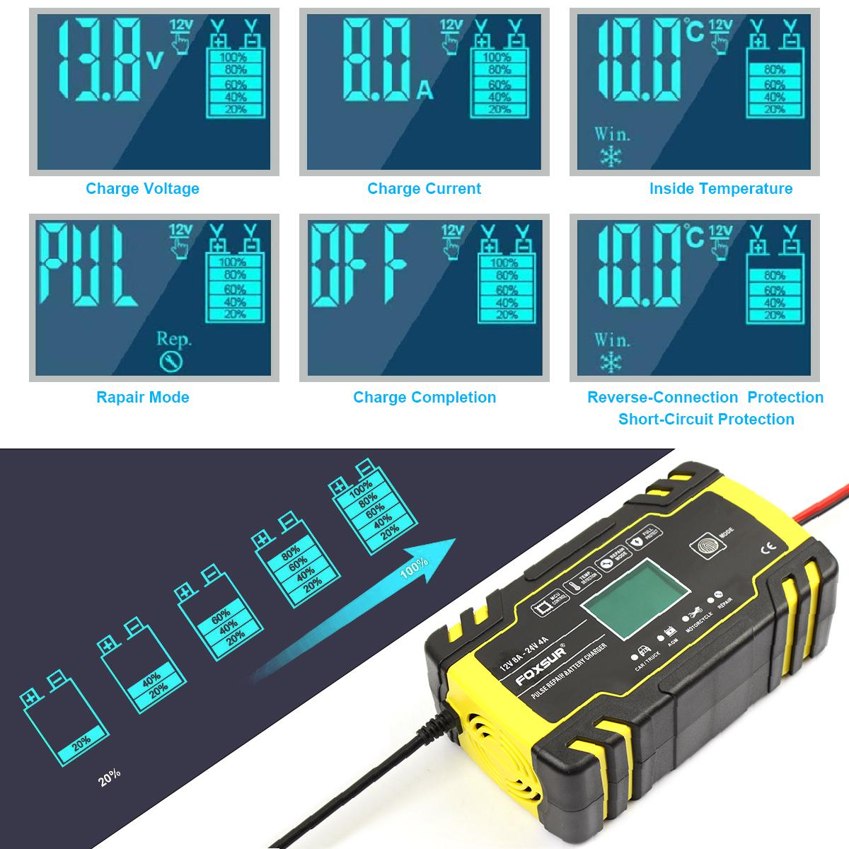 Автомобильное зарядное устройство 12 В/24 В 6-150 Ач — фото 6