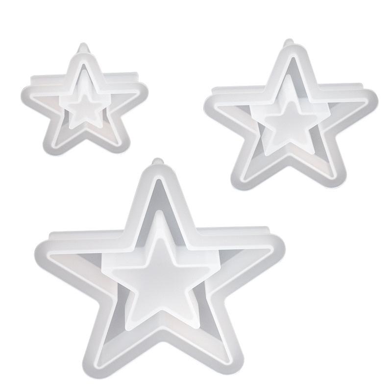 1/3pcs Star-shaped design mold - Plaster, concrete casting decorative piece mold - for DIY craft -  for Christmas decorations