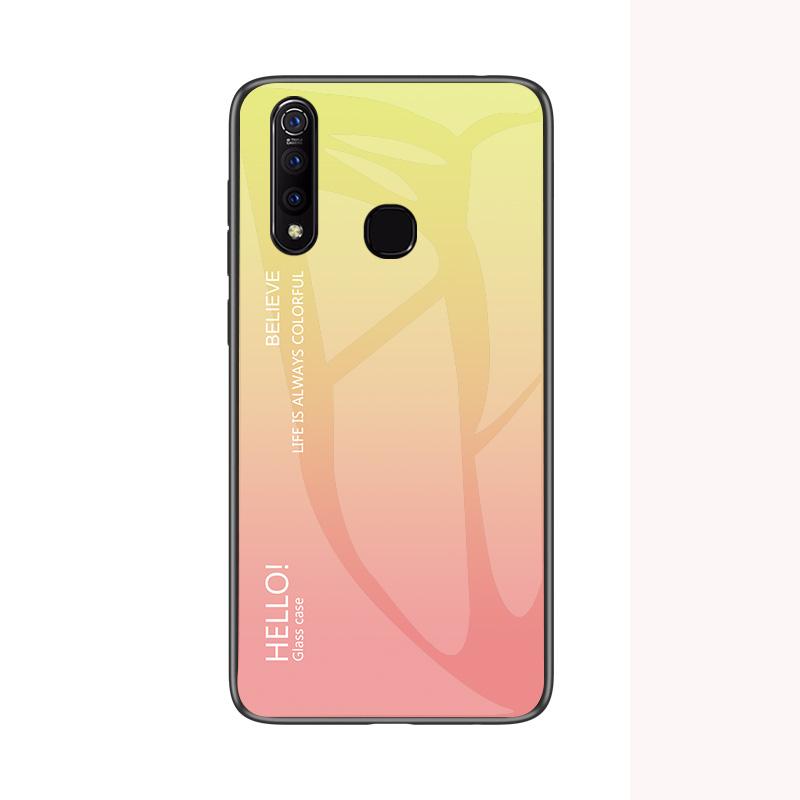 For VIVO Z5X Case Fashion Hard Tempered Glass Luxury Gradient Protective Back Cover Case For Vivo Z5x Z5 X Vivoz5x Phone Shell