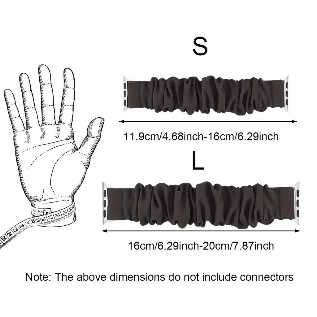 1ks- Kompatibilní pro Apple Watch pásek Scrunchie 38/40/41mm Roztomilé elastické pásky Solo Loop Náramek Řemínek