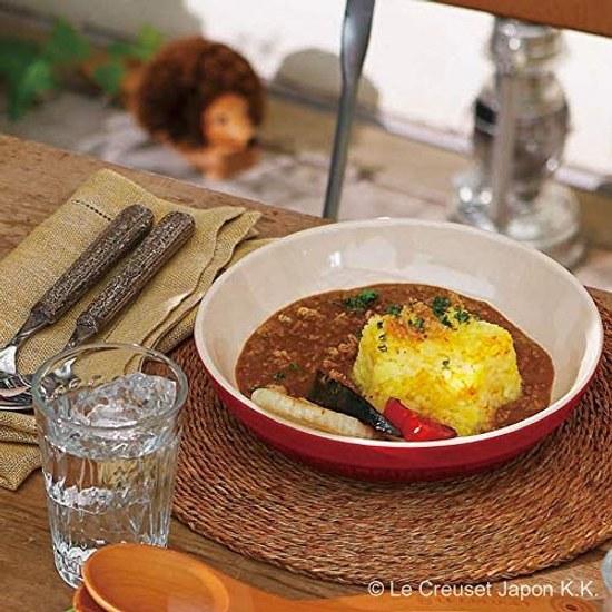 Piatto Fondo Tondo Le Creuset 20 cm Arcobaleno Resistente al Calore Freddo Compatibile Microonde Forno Set 5 Piatto Pasta Curry Gratin Prodotto Ufficiale Giappone