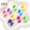 Large Hole Beads 5Pcs DIY Acrylic Bubble Number Beads, 0-9 Chunky Kit Colorful Spacer for Crafting Projects