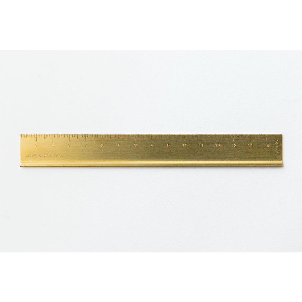 Traveler's Company Midori Pure Brass Ruler 42167006 - Durable Precision Measuring Tool