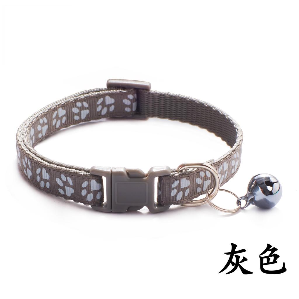 Pet Patch Colorful Collar Puppy and Cat Collar Cat Collar with Paw Print and Bell Cat Buckle Collar
