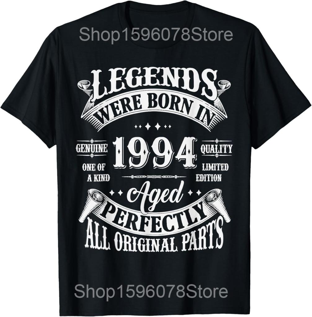 Vintage 1994 Funny 30th Birthday Gifts 30 Years Old Retro T Shirts Humor Streetwear Tee Shirt Short Sleeve Unisex Loose Clothing