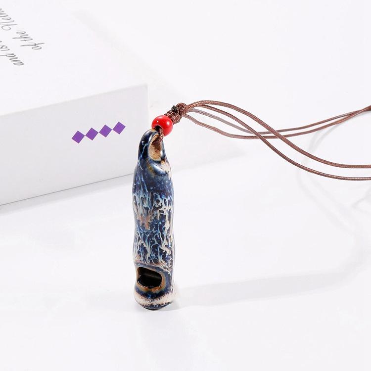 

Керамические украшения Бамбуковый свисток, в который можно дуть Винтажное ожерелье Торговая цепочка Богемские украшения