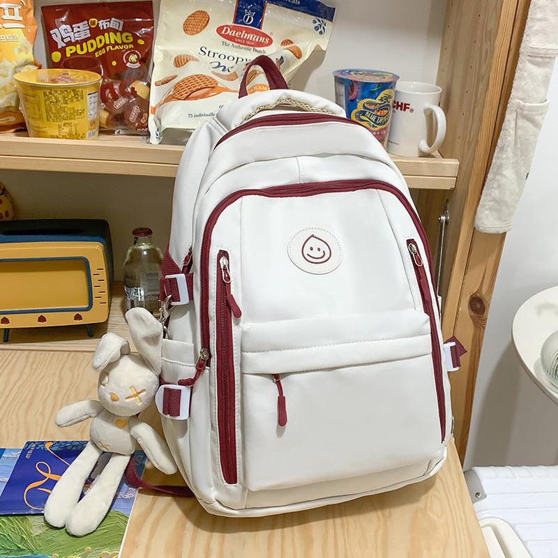 

Waterproof Nylon Bear Patterned Backpack For Teenage Boys Girls 14-inch Laptop красный