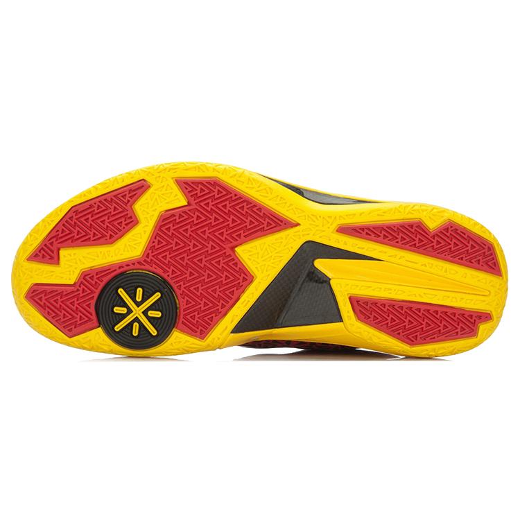 Li Ning WOW 4 Basketball Shoes Unisex Mid top Red/Black/Yellow ABAL037-21