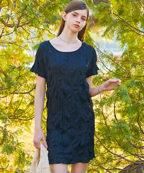 Collet Summer Cooling Marmont Short Sleeve Mini Dress (2 Colors) 1141Op