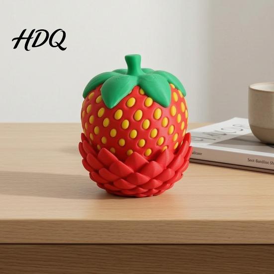 Dragon Toy with Flexible Joints Strawberry Egg Movable Dragon 3D Printed Fidget