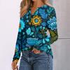 Women's Floral Print Long Sleeve  Shirt Elegant Casual Tops Trendy Shirt Tops