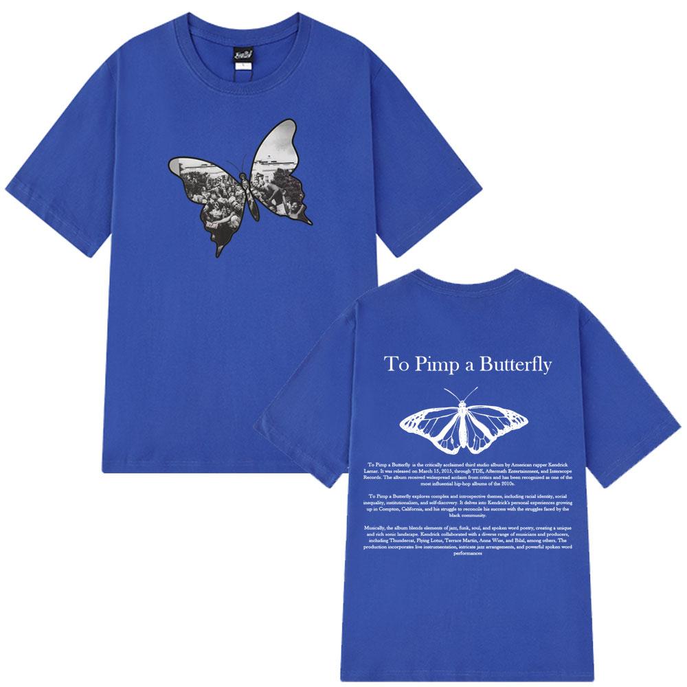 2025 Summer Kendrick Lamar To Pimp A Butterfly Harajuku T Shirt Man Woman Fashion 100% Pure Cotton Printed T-shirts Streetwear