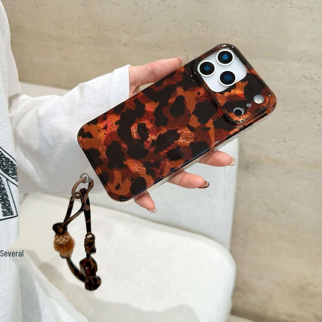 Personalized Leopard Print Full-Coverage Protective Phone Case for iPhone 16 Pro Max
