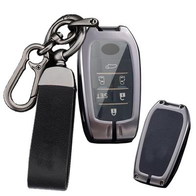 Toyota Dedicated Smart Key Case, Key Cover, Key Holder, Alloy + Leather for Alphard,