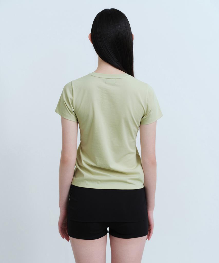 MUSINSA STANDARD WOMAN [Uv Protection] Women'S Slim Crew Neck T-Shirt [Sage]