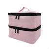 Nail Polish Organizer with Manicure Tools Sections DoubleLayer Padded