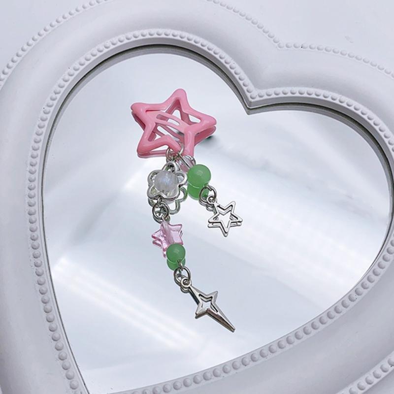 Fashion Hair Clips Y2K Style Star Butterfly Moon Tassels Hairpin Sweet Cool Hair Barrettes Hair Accessories Jewelry
