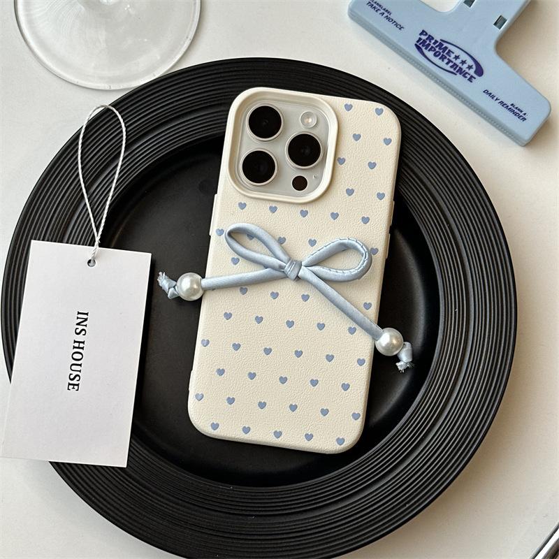 Three Dimensional Bow Suitable for IPhone16promax Apple 14 Mobile Phone Case 13 Anti Fall 12 Full Inclusive Love 15
