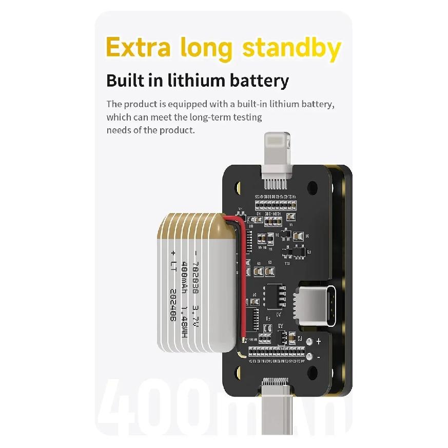 MECHANIC T-824 T824 SE Tail Insertion Tester Tail Insertion Detector Type-C Lightning I Nterface for Phone Repair Tools