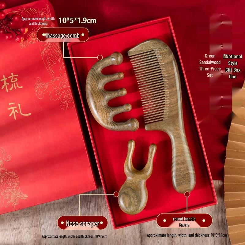 

Natural Green Sandalwood Hair & Scalp Massage Comb