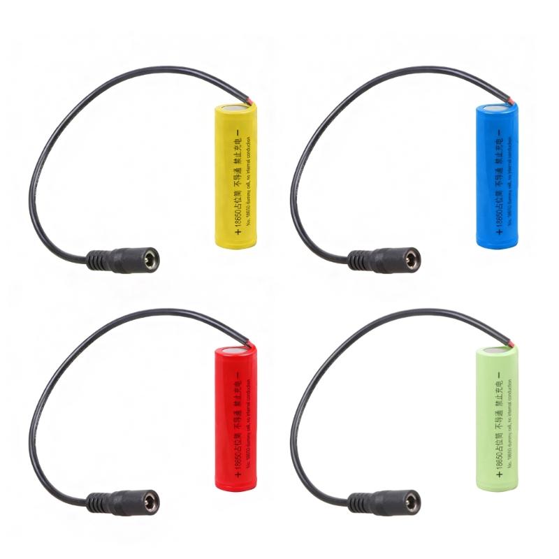 Dummy Battery Elimination Adapter Spacer 0V DC5.5x2.1mm/2.5mm 18650 Fake Battery Connectors Tube For Speakers Fan