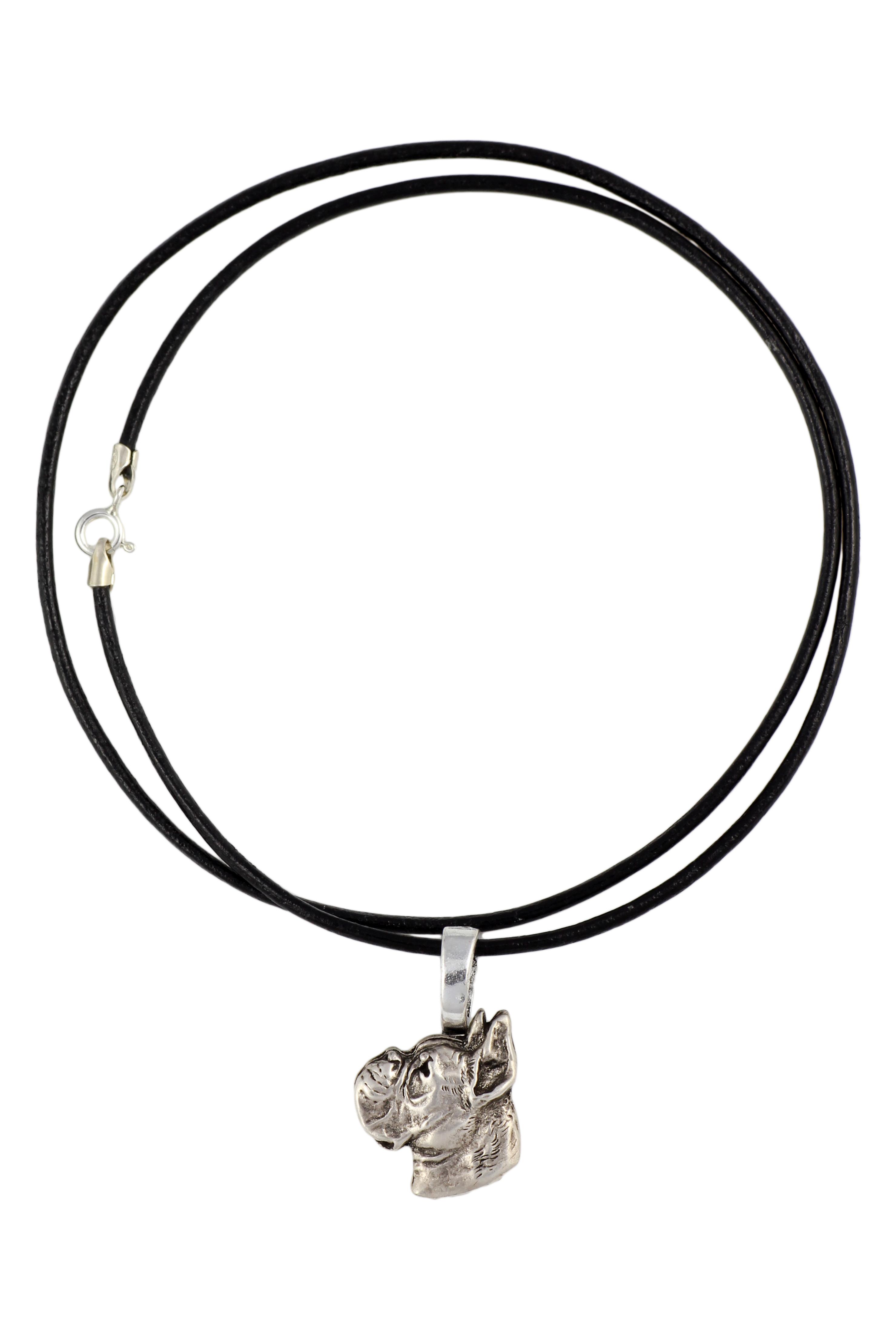 

Boxer, German Boxer I - Dog necklace, silver-plated pendant for the dog lover, subtle jewellery by Art-Dog срібний