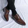 Men's Large Leather Business Formal Shoes, Size 38-48, Pointed Toe Wedding Groom Shoes