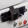 [LEZARINO] Sunglasses Holder, Car, Sunglasses Holder, Eyeglass Holder, Car Sun Visor Mount, Leather-Like (Black)