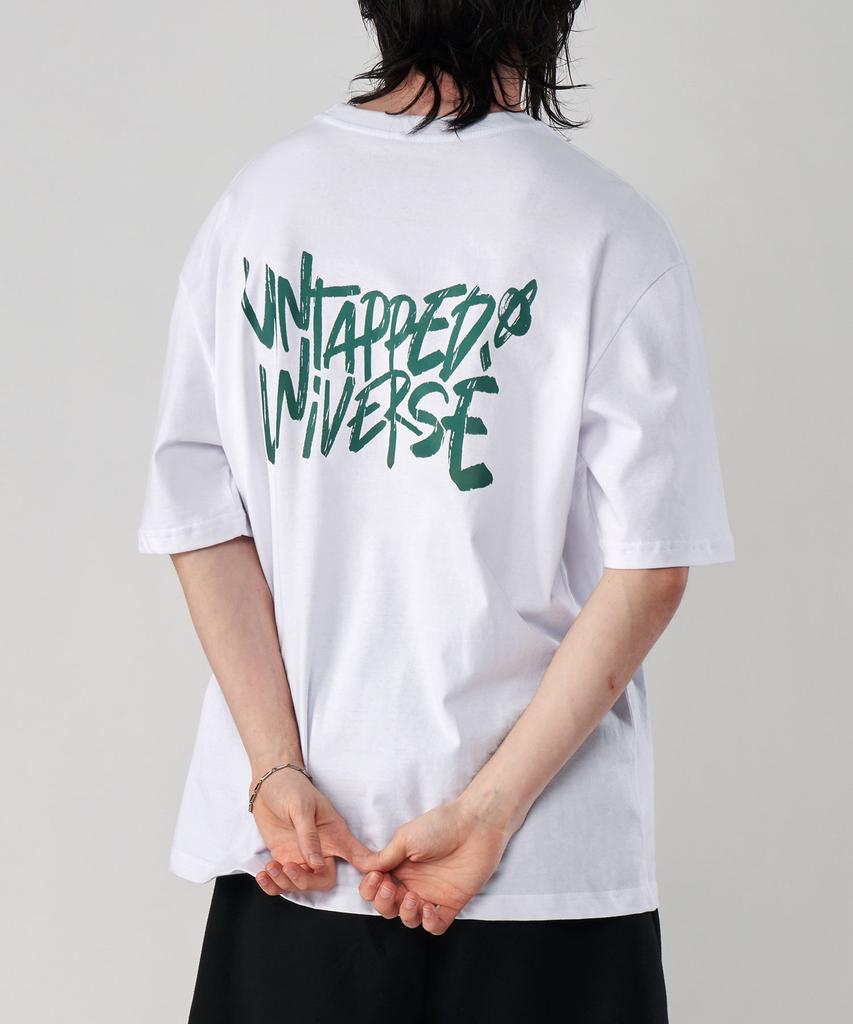 UNTAPPED STUDIO Universe Lettering Pure Cotton Big Oversized Short Sleeve T-Shirt 4 Colors (B Type)