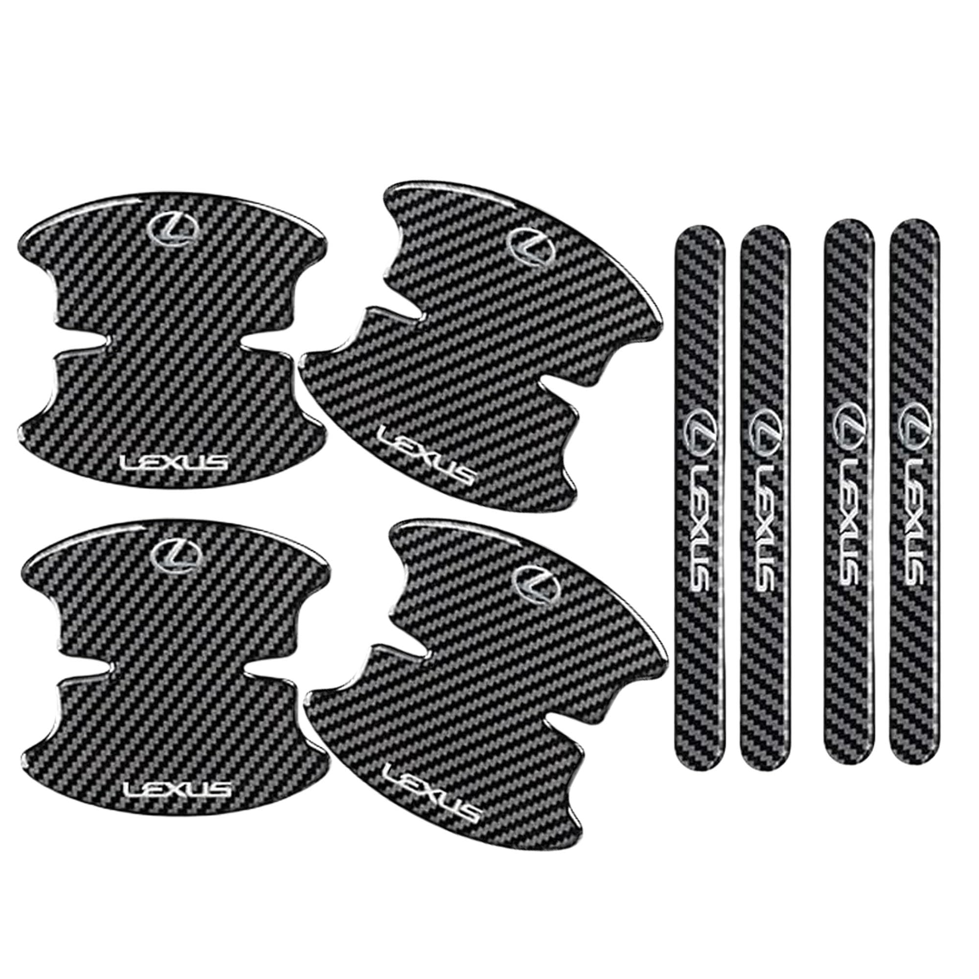 

Meltryllis 8 Pcs Compatible Lexus Door Handle Protectors Carbon Fiber Door Protector Protective Scratch