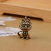 Sitting Up Small Fire Dragon Brass Crafts Retro Chinese Metal Dragon Crafts Home Decoration Ornaments Keychain Ornaments