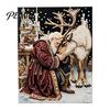 Crafting Kits for Kids Christmas Faux Pearl Painting Kit, Santa Reindeer DIY Art Decorative Crafts 3D Angel Wall Craft Kit Adults, Festive Home Decor